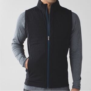 Men’s Lululemon Cold Weather Vest Black / Black / Moss Size Medium